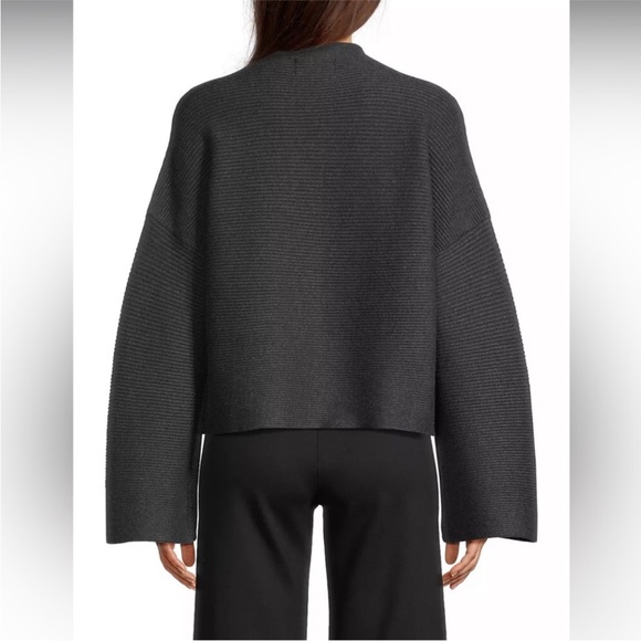 Modern Citizen Lou Swing Ribbed Mock Neck Sweater size XL Charcoal New - Picture 3 of 10
